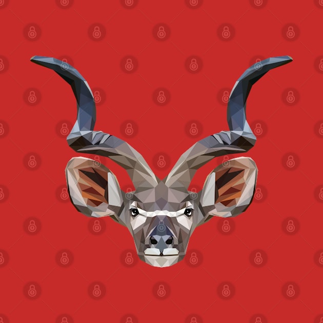 Kudu Low Poly Art by TheLowPolyArtist