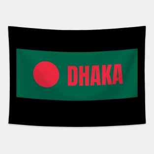 Dhaka City in Bangladesh Flag Tapestry