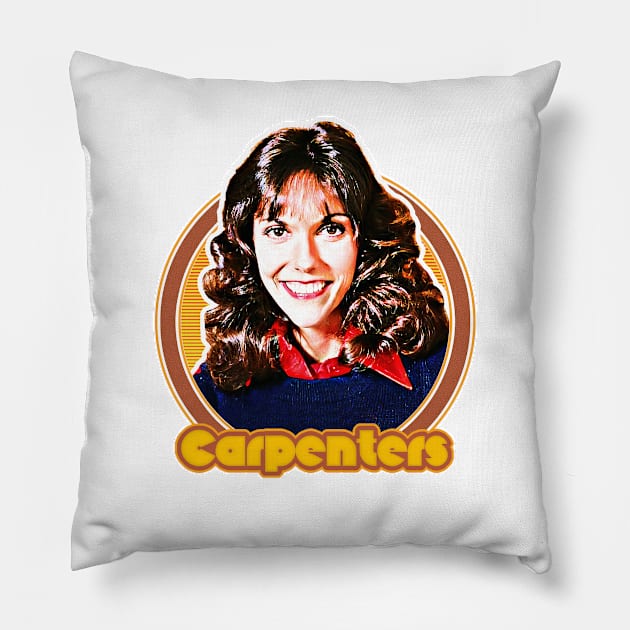 Carpenters / Retro 70s Aesthetic Fan Design Pillow by DankFutura