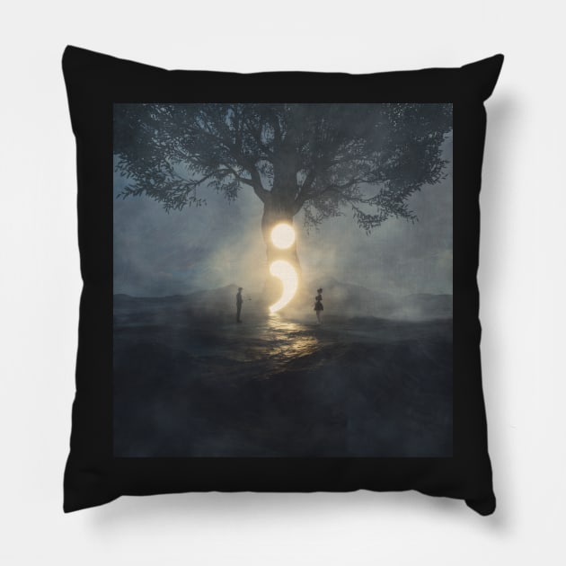 Semicolon - Cont;nue Pillow by AhmedEmad