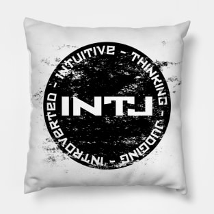 INTJ - Distressed - Personality Type | T-Shirt | Myers Briggs | MBTI | Typology | Mastermind | Architect Pillow