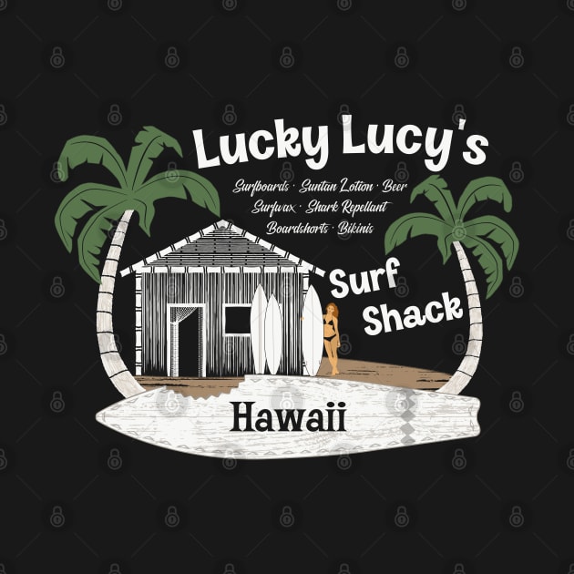 Lucky Lucy's Surf Shack Surfer by SunGraphicsLab