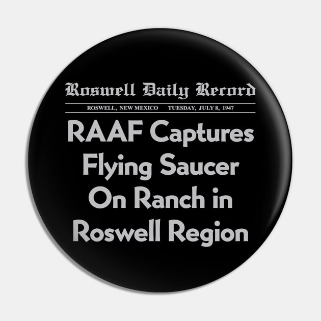 Roswell 1947 Flying Saucer Pin by avperth