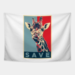 Save The Giraffes Tapestry