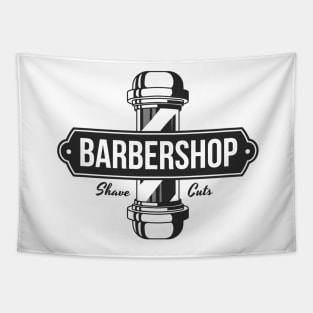 Barber shop sign with barber pole Tapestry