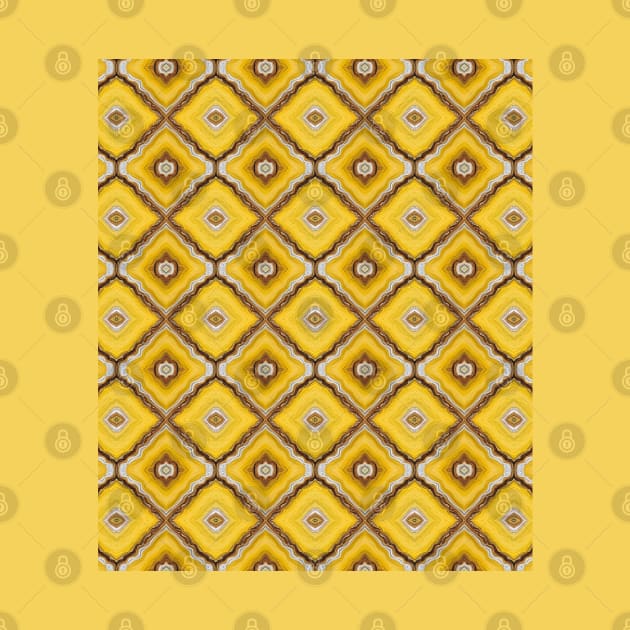 Yellow Diamond Style Seamless Pattern by Odetee