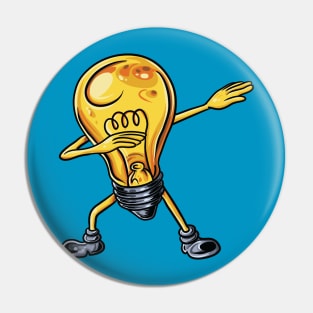 Funny Dabbing Lightbulb Electrician Watt Kids Gift Pin