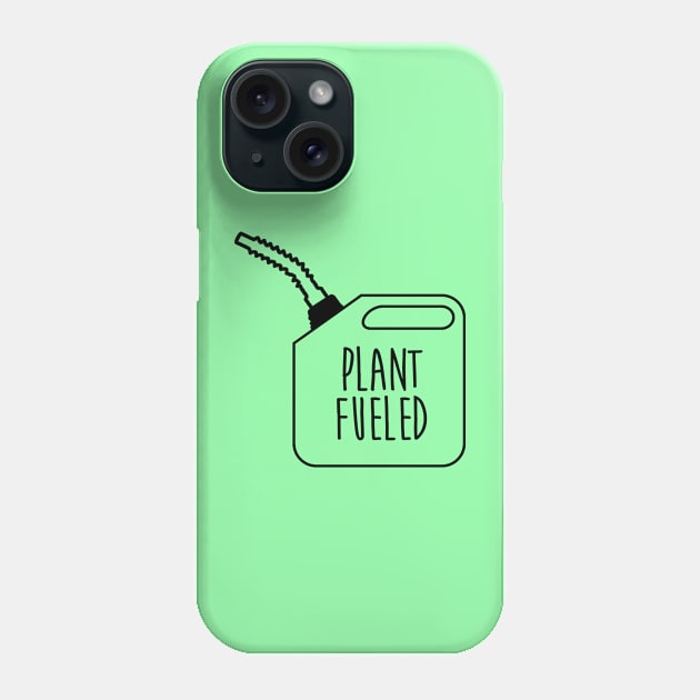 Plant Fueled Vegan Gains Lifting Gym Workout Based Vegetarian Veganism Minimalist Phone Case by GraviTeeGraphics