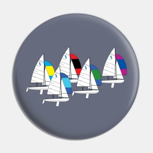International 420 Sailboats Racing Pin