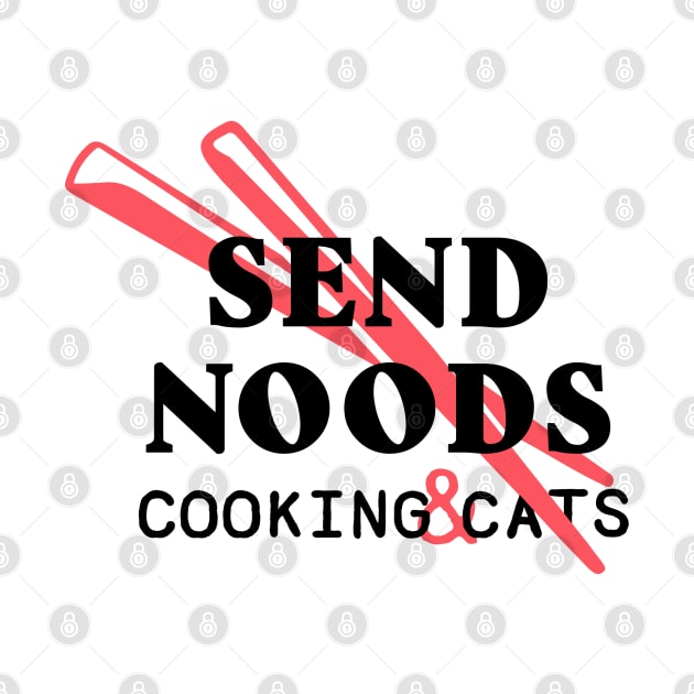 Send Noods Chopsticks Black by CloudWalkerDesigns