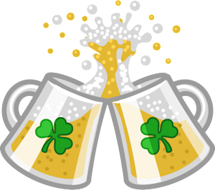 Funny Saint Patricks Day Shamrock and Beer Drinking Magnet