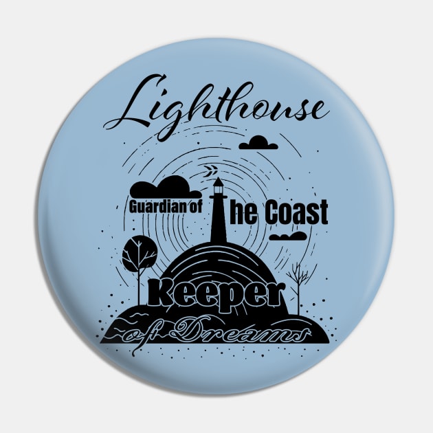 A Black and White Lighthouse Design for sea lover unique quote Pin by Czajnikolandia