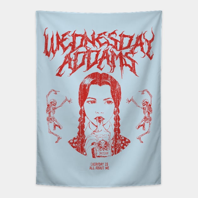 Wednesday Addams Metal Tapestry by Dayat The Thunder