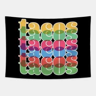 Tacos retro vintage Tuesday Mexican Tapestry