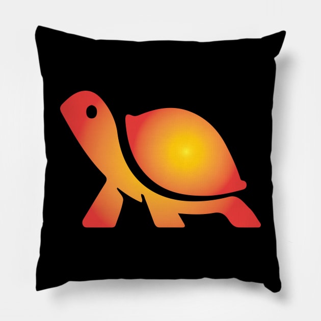Turtle Cute Art Work Pillow by Seven Seven t