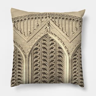 Windows with arches and trusses in a floral motif Pillow