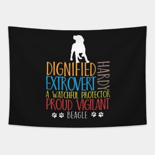 Dignified Extrovert Hardy A watchful protector Proud vigilant beagle Tapestry