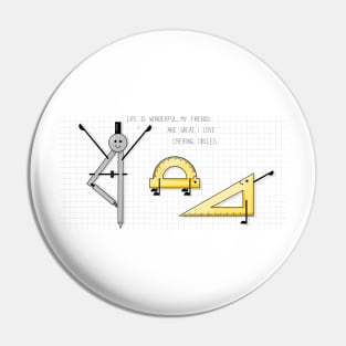 Geometry yoga class fun cartoon Pin