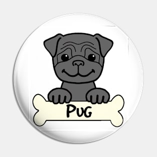 Black Pug Pin