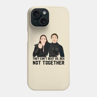 They Can't Beat Us (Black Text) Phone Case