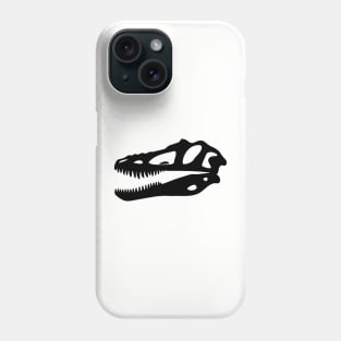 Qianzhousaurus skull - black Phone Case