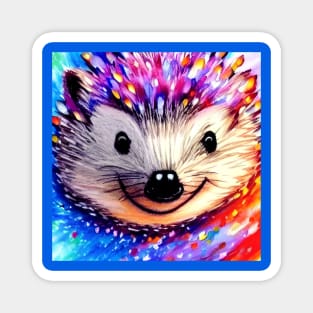 Happy Hedgehog - Cute and Colorful Magnet