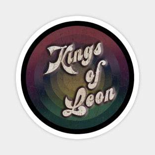 retro vintage circle Kings of Leon Magnet