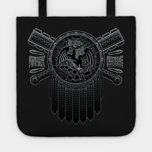 Mexica Heraldry. Aztec Eagle Shield & Weapons. Tote