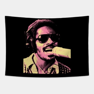 Singer Stevie Wonder Pink Tapestry