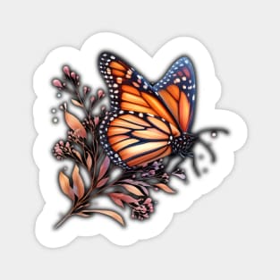 orange butterfly Magnet