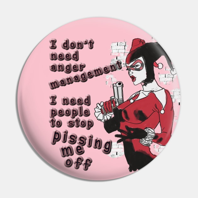 Anger Management Pin by djmrice