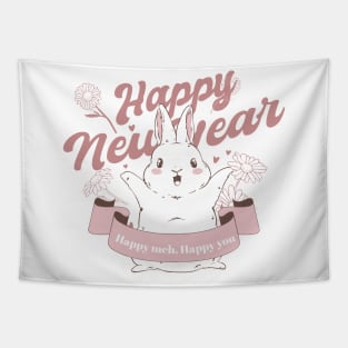Happy Rabbit New year Tapestry