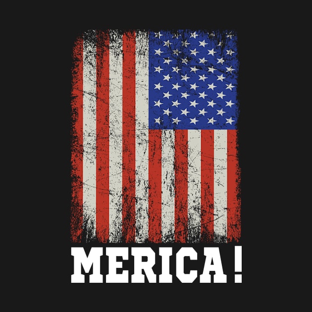 Merica 4th of July Vintage USA Flag by followthesoul