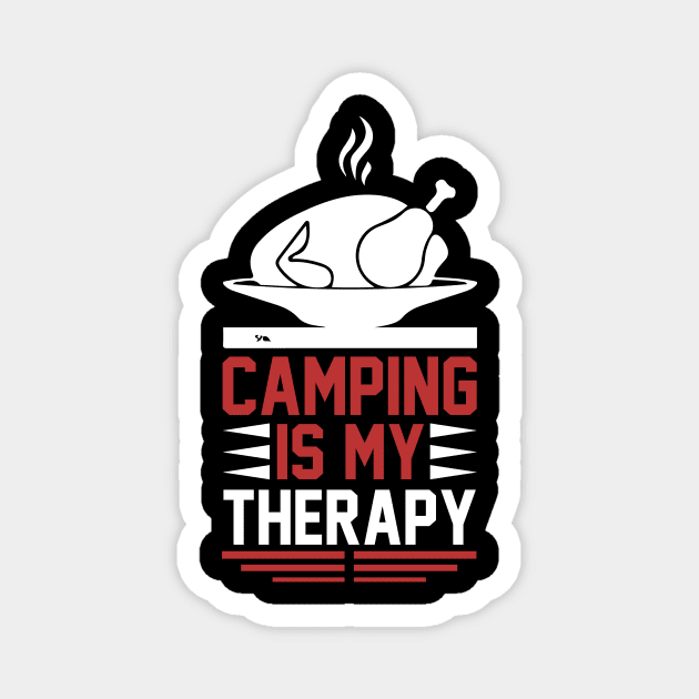 Camping Is My Therapy T Shirt For Women Men Magnet by Xamgi