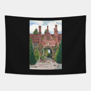 Red Brick Garden Entrance Tapestry