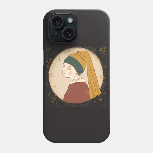 ‏Girl with a Pearl Earring Phone Case by Rania Younis