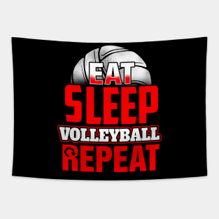 Eat sleep volleyball repeat Tapestry