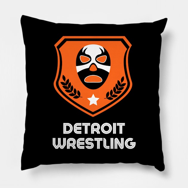 Detroit Wrestling "Orange! Orange!" Pillow by DDT Shirts