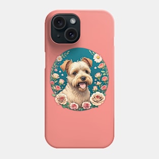 Little Terrier With Spring Roses Phone Case