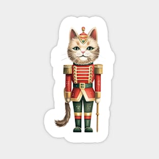 Cat Christmas Nutcracker Magnet