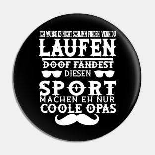 Marathon Laufen Geschenk Opa Fit Spruch Pin