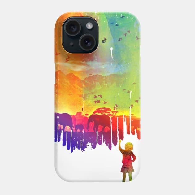 Safari Paint Phone Case by Moncheng