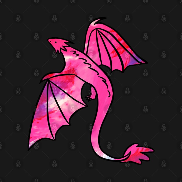 Cute pink dragon illustration by Yarafantasyart