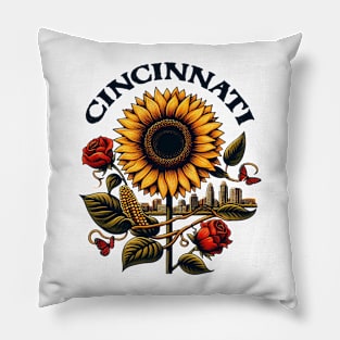 Cincinnati Sunflower Pillow