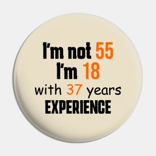 55th birthday Pin