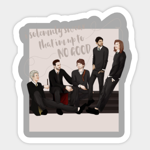 hogwarts au one direction sticker teepublic