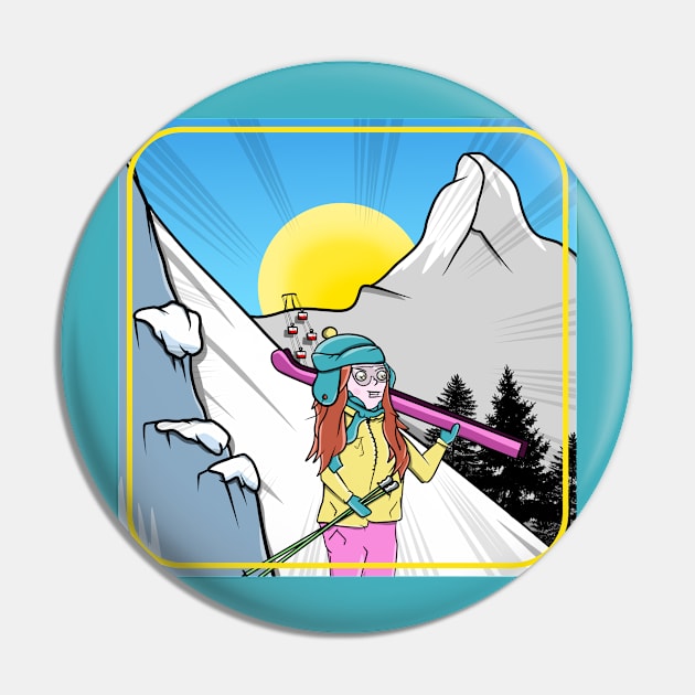 Skiing the Matterhorn Pin by mailboxdisco