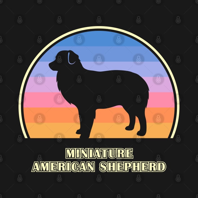 Miniature American Shepherd Vintage Sunset Dog by millersye