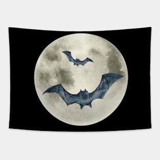 Full Moon Bats Tapestry