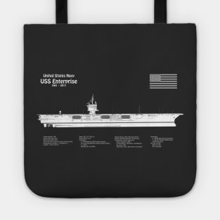 USS Enterprise Aircraft Carrier CVN-65 - PBDpng Tote